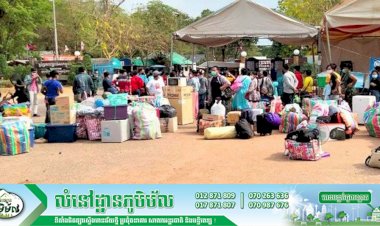 ពលករខ្មែរទាំង ១៥៦នាក់វិលត្រឡប់មកពីប្រទេសថៃ របស់រដ្ឋបាលខេត្តសៀមរាប