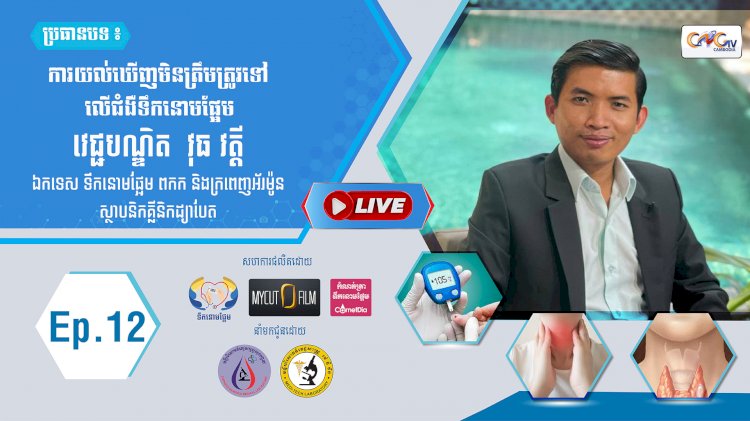 [វីដេអូ]  ​Ep.12 ប្រធានបទ៖ ការយល់ឃើញមិនត្រឹមត្រូវទៅលើជំងឺទឹកនោមផ្អែម