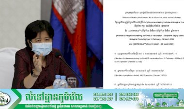 ក្រសួងសុខាភិបាល! ជូនព័ត៌មានស្តីពីចំនួនអ្នកដែលចាក់វ៉ាក់សាំងកូវីដ-១៩