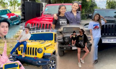 អស់ទាស់! គ្រួសារតារាទាំង ៥ ដួង នេះកំពុងបង្អួតសម្រស់ជាមួយរថយន្តសេរីទំនើប ម៉ាកJeep តម្លៃ រាប់ម៉ឺនដុល្លារ