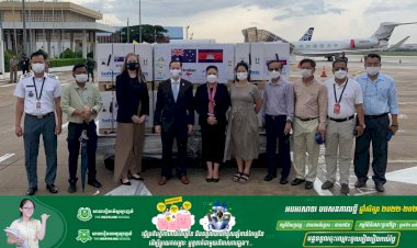 វ៉ាក់សាំងបង្ការជំងឺកូវីដ-១៩ សម្រាប់កូនក្មេងចំនួន ២៨៣,០០០ដូស ជំនួយរបស់អូស្ត្រាលីបានដឹកមកដល់កម្ពុជាហើយ