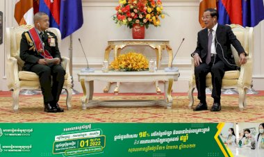 សម្តេចតេជោ ហ៊ុន សែន បានអញ្ជើញទទួលជួបពិភាក្សាការងារជាមួយអគ្គមេបញ្ជាការកងទ័ពជើងគោកថៃ