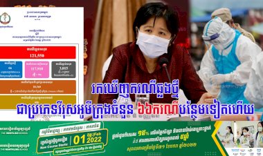 រកឃើញករណីឆ្លងថ្មីជាប្រភេទវីរុសអូមីក្រុងចំនួន ៦៦ករណីបន្ថែមទៀតហើយ