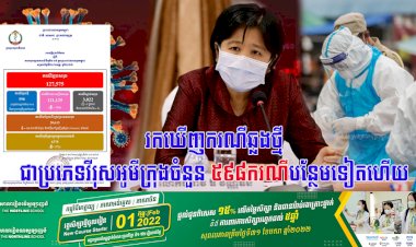 រកឃើញករណីឆ្លងថ្មីចំនួន ៥៩៨ជាប្រភេទអូមីក្រុងទាំងអស់បន្ថែមទៀតហើយ ខណ:ករណីស្លាប់កើនចំនួន ២នាក់