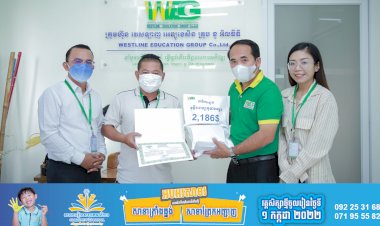 បណ្តាញគ្រឹះស្ថានអប់រំវេសឡាញ អេឌ្យូខេសិន គ្រុបបានប្រគល់ជូនថវិកាចំនួន ២១៨៦ដុល្លាអាមេរិក ដែលទទួលបានពីការចូលរួមបរិច្ចាកថវិកាតាមសទ្ធាជ្រះថ្លា ពីសំណាក់ សិស្សានុសិស្ស មាតាមិតា និងបុគ្គលិកសិក្សារបស់សាលារៀនវ៉េស្ទឡាញន៍