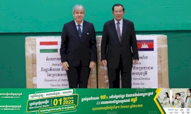 ម្សិលមិញនេះសម្តេចតេជោ ហ៊ុន សែន អញ្ជើញទទួលវ៉ាក់សាំងកូវីដ-១៩ ចំនួនជាង ៥២ម៉ឺនដូស ជាជំនួយរបស់ហុងគ្រី