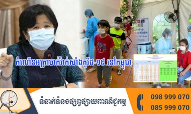 កំណើនអត្រាចាក់វ៉ាក់សាំងកូវីដ-១៩ នៅកម្ពុជា