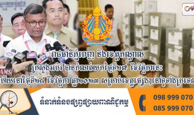 ក្រសួងអប់រំបានកំណត់យកថ្ងៃទី២៧ ខែវិច្ឆិកា ឆ្នាំ២០២៣ ពេលរសៀល សម្រាប់ប្រកាសលទ្ធផលប្រឡងនៅរាជធានីភ្នំពេញ និងខេត្តកណ្តាល និងនៅថ្ងៃទី២៨ ខែវិច្ឆិកា ឆ្នាំ២០២៣ សម្រាប់ខេត្តផ្សេងៗនៅទូទាំងប្រទេស          