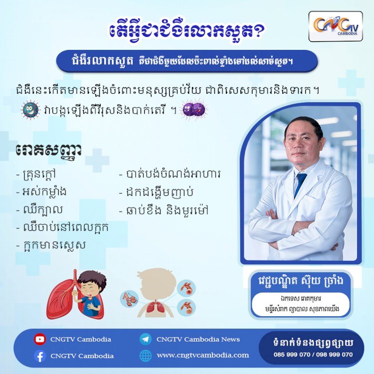 ប្រធានបទ ៖ តើអ្វីជាជម្ងឺរលាកសួត?