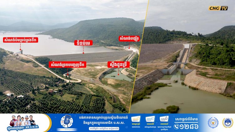 អបអរសាទរ សមិទ្ធិផលថ្មីក្នុងខេត្តបាត់ដំបង គឺទំនប់ដូនទ្រីជាអាងស្ដុកទឹកបានប្រមាណ ១៦៣លានម៉ែត្រគូប