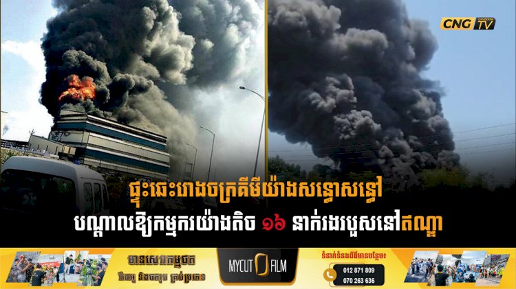 ផ្ទុះឆេះរោងចក្រគីមីយ៉ាងសន្ធោសន្ធៅ បណ្តាលឱ្យកម្មករយ៉ាងតិច ១៦ នាក់រងរបួសនៅឥណ្ឌា
